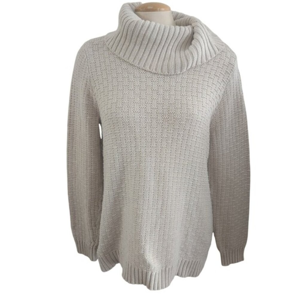 Hilary Radley Women XL Knit CowlNeck Sweater Long Sleeve‎ Old English winter